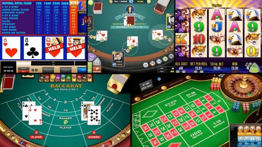 Antarmuka ruang permainan dengan panel informasi dan area bermain